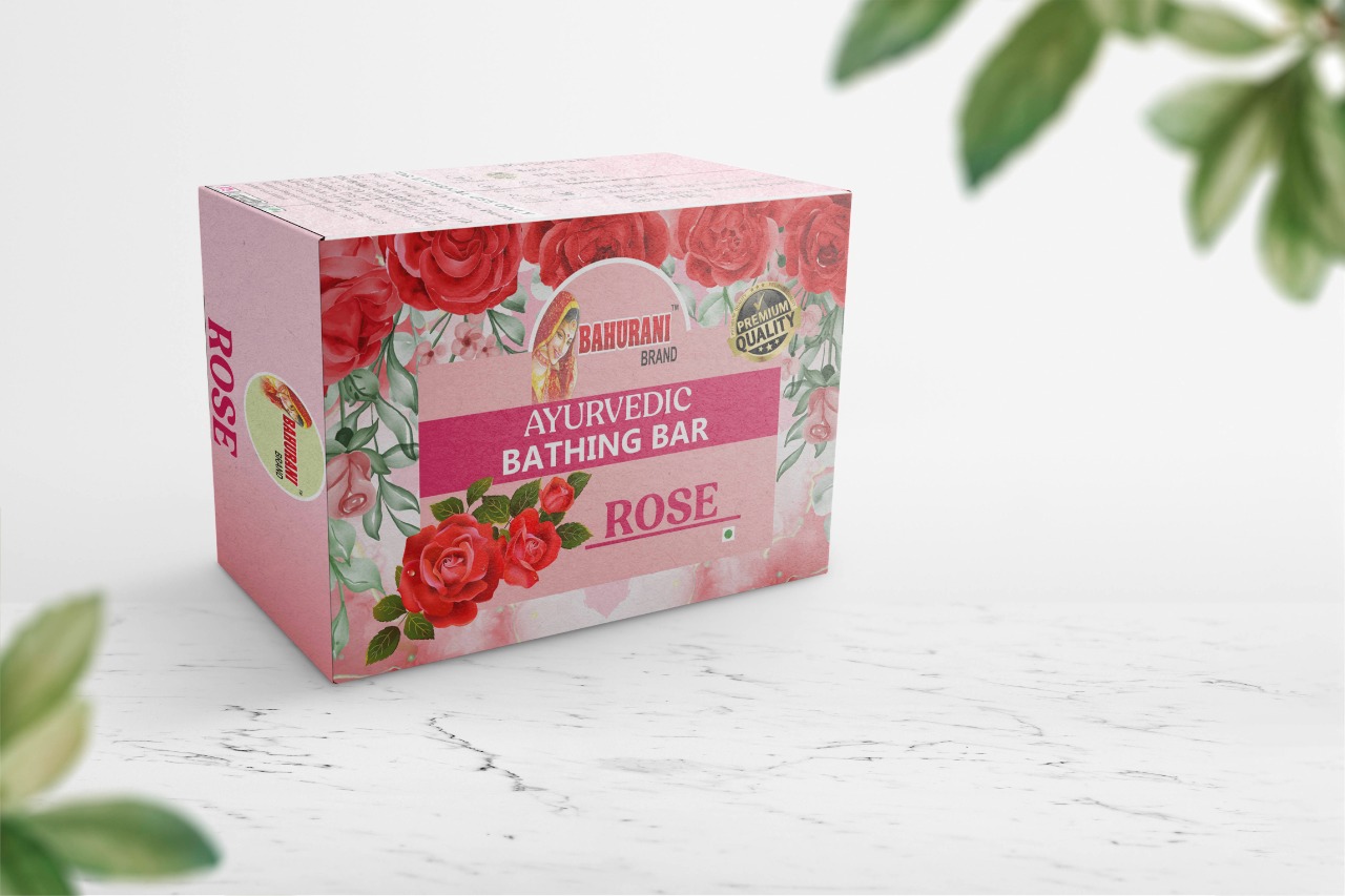 Rose Ayurvedic Bathing Bar 100 GM